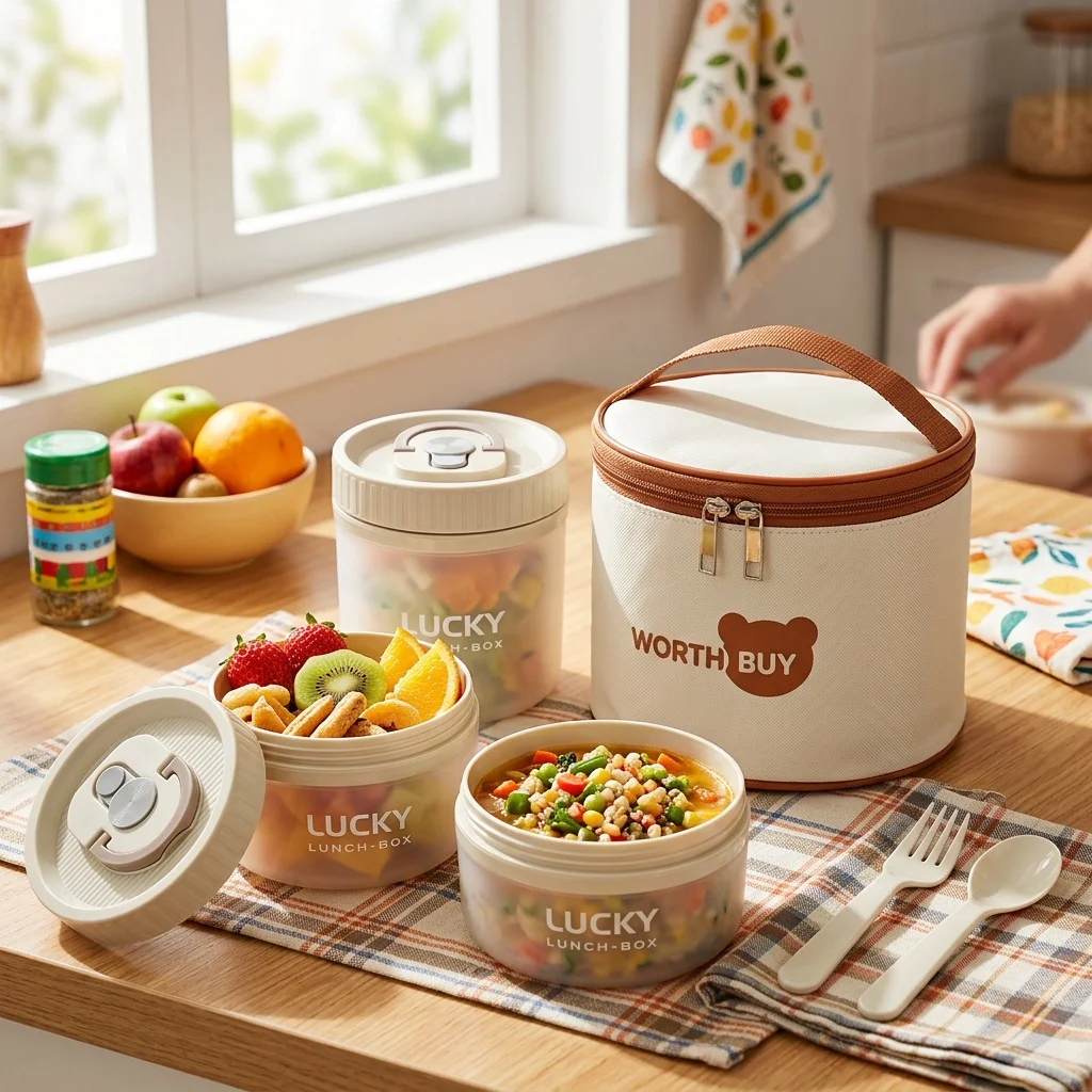Meal Prep Or Prep Meal - Tragbare Lunchbox aus Kunststoff, geeignet für