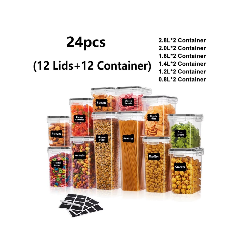 Meal Prep With Rice - 24 Stück luftdichte, versiegelte Lebensmittelbehälter mit