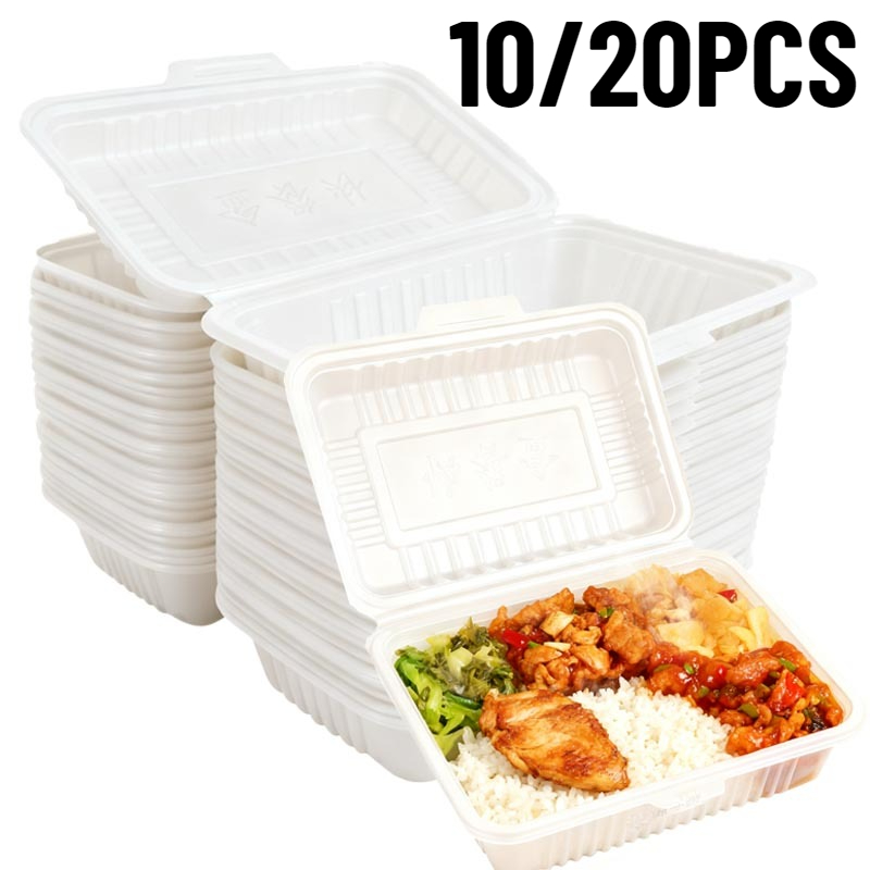 Meal Prep Bowl - 10/20PCS Einweg Mittagessen Boxen Kunststoff Salate