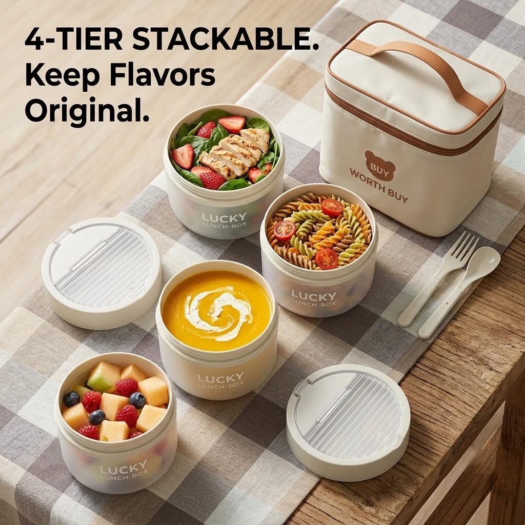 Stapelbare Plastik-Bento-Box-S – Meal Prep Or Prep Meal Bewertung und Preis
