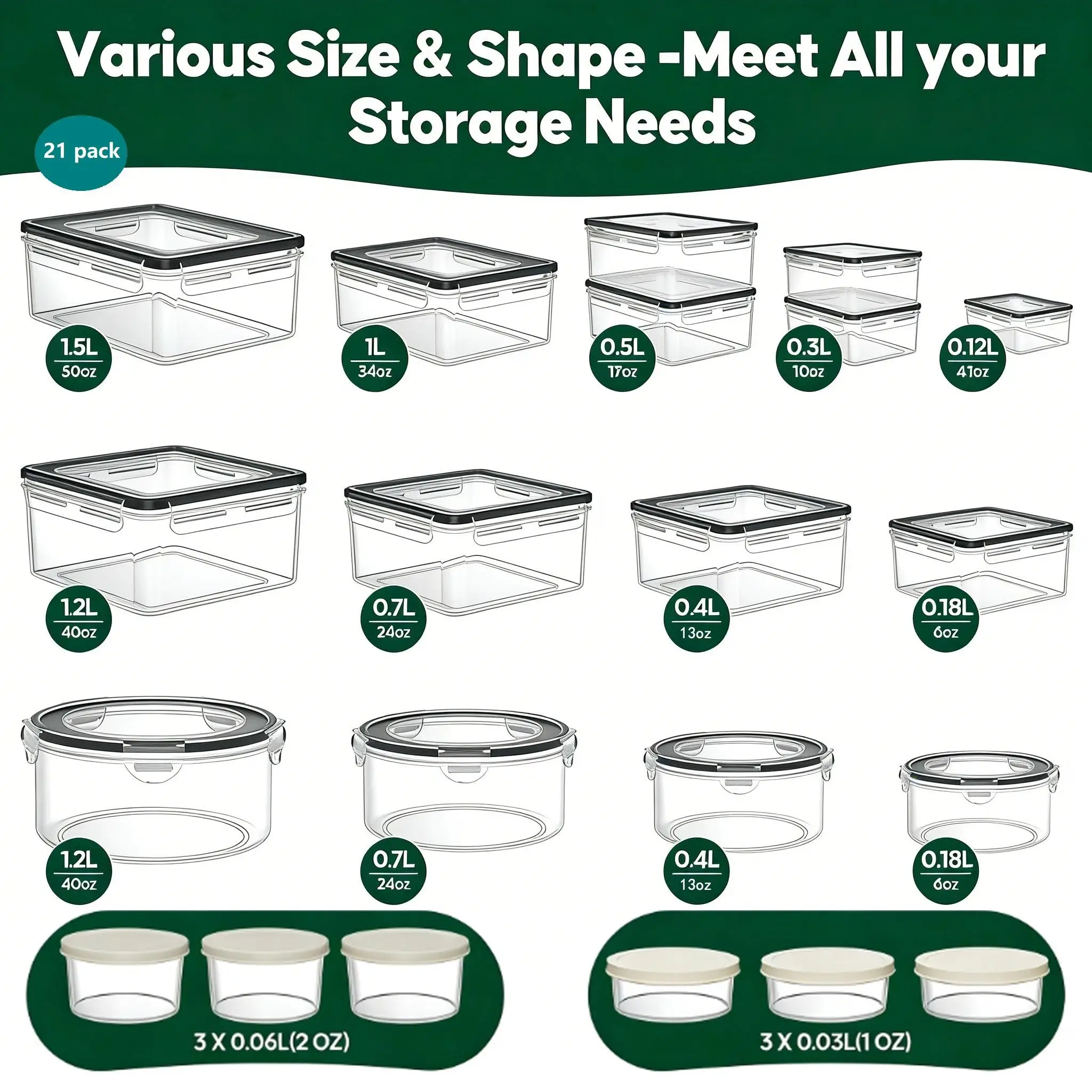 40/42/50/52/62-teiliges Set gr – Meal Prep Kitchen Bewertung und Preis
