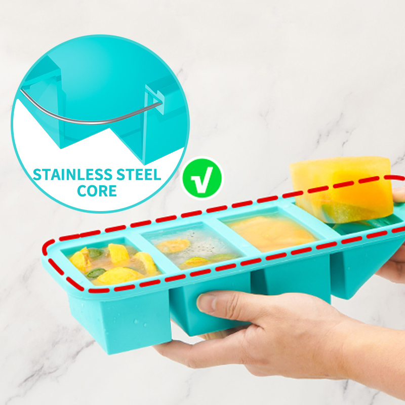 4 abgedeckte Gefrierformen aus – Meal Prep Template Bewertung und Preis