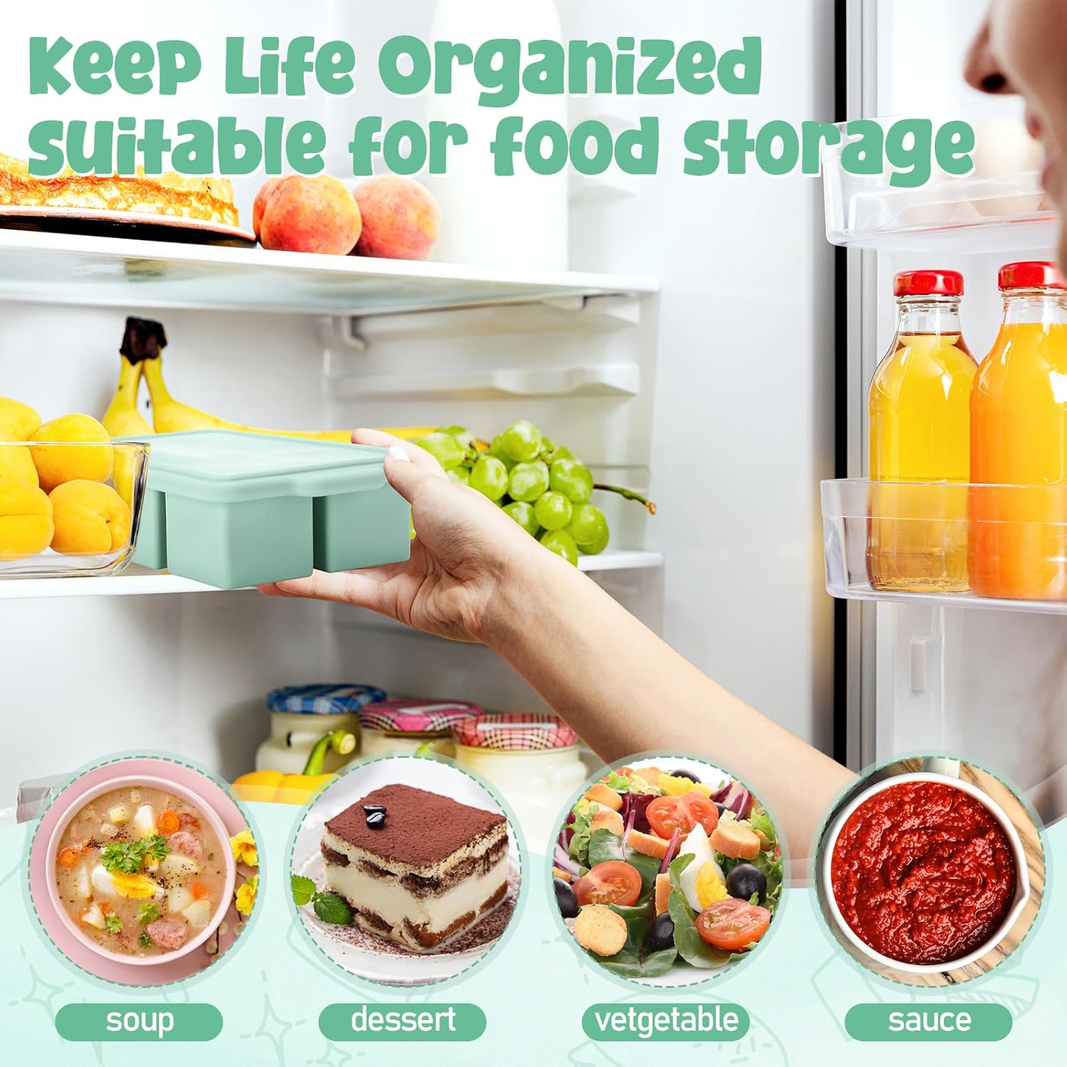 Silikon-Gefrierbehälter mit De – Meal Prep Template Bewertung und Preis